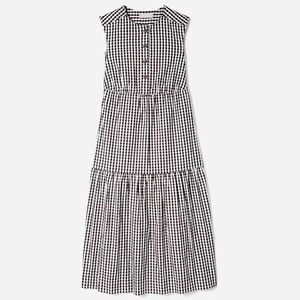 NWT Everlane gingham tiered midi dress (NWT; fits like a size Large)